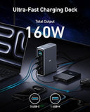 4-Port with 160W Max Output, 10Gbps Fast Data Transfer, Real-Time Smart Interface, Audio and Ethernet Ports, Dual 4K Displays for Dell, HP, Lenovo and More