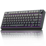 Wireless Mechanical Keyboard,75% Hot Swappable Custom Keyboard with Knob,RGB Backlit,Pre-lubed Reaper Switches