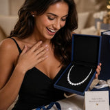 Belacqua 16 to 20 Inches Lab Grown Diamond Graduated Riviera Tennis Necklace