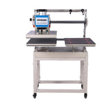 Runboll 16x24 Auto Pneumatic Heat Press Machine Built in Air Compressor, Large Sliding Dual Platen Commercial 40x60cm Heat Press with Infrared Positioning, Transfer Machine for Professional Printing