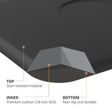 mefeir 4’x 5’x 5/8'' Thick Salon Mat for Hair Stylist, Barber Floor Mats with Round Base