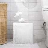 Essentra Home Marble Rectangular Trash Can for Home Office