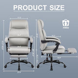 Misolant Big and Tall Office Chair with Footrest, High Back Desk Chair