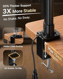 ONEMIX 42" LED Desk Lamp with Clamp, Architect Desk Light with Remote, Adjustable 4-Segment Bar, 1800LM Bright (Black)