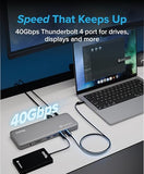 Plugable Thunderbolt 4 Dock for M4/M5 MacBook Air & Pro: 100W Charging Driverless Laptop Docking Station with 4K HDMI Dual Monitor or Single 6K