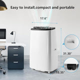 Garvee Powerful 14,000 BTU Portable Air Conditioner – 3-in-1 Quiet AC Unit for Large Rooms up to 700 Sq.ft – Smart & Sleep Modes, 24H Timer, Auto Swing, Remote Control, Easy Installation Kit