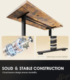 Height Adjustable Desk with Power Outlet & 1.38" Thick 3-Piece Desktop, Sit Stand Computer Desk for Home, Office