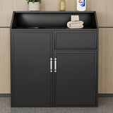 JOSOGO Modern Kitchen Waste Cabinet, Heavy-Duty Stainless Steel Trash Bin Station