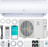 21 Seer2 Split Air Conditioner, 18,000 Btus Mini Split Ac/Heating System, Inverter Ductless Air Conditioner w/Alexa, Heat Pump & Installation Kit, Wall Mounted Ac Unit Cools Room Up to 1250 Sq.Ft,230V
