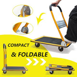 Foldable Push Cart Dolly - 330lb Capacity Moving Cart