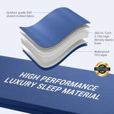 Elegear CumbreX™ Self Inflating Sleeping Pad, 3.15" Ultra-Thick Memory Foam Camping Pad with Pillow Fast Inflating in 20s Insulated Camping Mattress Pad 4-Season Camp Sleeping Mat for Camp/Travel/Tent