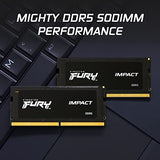 Kingston FURY Impact 32GB (2x16GB) 6400MT/s CL38 DDR5 SODIMM | Intel XMP 3.0 | Plug N Play | Laptop Memory