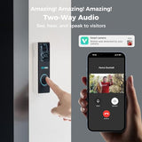 Home Surveillance Wireless Video Doorbell with Chime, Battery, Waterproof, Audible Alarm Easy to Setup,2.4GHz Wi-Fi, Human Detection