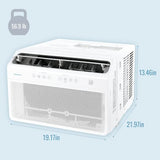 Keystone Energy Star 12,000 BTU Window Mounted Inverter Air Conditioner with Quiet, High Efficiency Operation and Remote, Window AC Unit for Apartment, Living Room, Medium-Large Rooms up to 550-Sq.Ft.