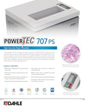 Dahle PowerTEC 707 PS Paper Shredder, P-7 Super Micro Cut