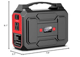 Portable Power Station Bank 146Wh 200W Peak(100W Rated), Solar Powered Power Bank with AC Outlet 110V for Camping, Solar Charger Power Bank Battery Pack 39600mAh for Home Outdoor Emergency