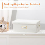 Aokeyee 2PC Photo Storage Box - Photo Organizer Box for 4x6 Pictures, Photo Boxes with Dividers & Labels, Holds 3400+ Photos