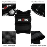Ankle Weights Wrist Weights for Men Women, 1 Pair Adjustable Removable Steel Weighted Plates Arm Leg Weights for Walking Running