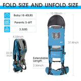 WIPHA Hiking Backpack Carrier, Lightweight Toddler Shoulder Carrier with Sun Shade, Foldable Frame, Breathable Mesh Backrest, Toddler Hiking Backpack for Kids 6 Months to 2 Years Old