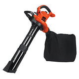 BLACK+DECKER Leaf Blower, Vacuum and Mulcher 3-in-1, 12 Amp, 250 MPH, 400 CFM (BV6000)