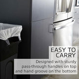 United Solutions Highboy Waste Container, 23 Gallon, Space Saving Slim Profile and Easy Trash Bag Removal, 4-Pack, Black.