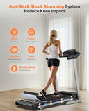 Cardirun Foldable Treadmill with Incline, 350 LBS Capacity, 3.0HP Quiet Running Treadmills for Home, Incline Treadmill with Pulse Sensor and Bluetooth Speaker