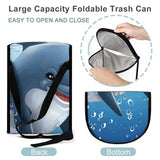 YHNNH Car Trash Can Baby Dolphin Car Trash Bag with Cover and Waterproof Bin for Cars