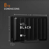 WD_BLACK 8TB D10 Game Drive - Portable External Hard Drive HDD Compatible with Playstation