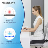 Memory Foam Seat Chair Cushion for Relieves Back Sciatica Pain Tailbone Pain Coccyx Degenerating Disc Orthopedic (Dark Gray)