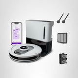 Shark AI Ultra Voice Control Robot Vacuum with Matrix Clean Navigation, Home Mapping, 60-Day Capacity, XL Self-Empty Base for Homes with Pets, Carpet & Hard Floors, Cool Grey, AV2511AE