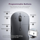 Wireless Keyboard & Mouse Combo, 2.4 GHz Dongle & Dual Bluetooth Connection, AES-128 Encryption,