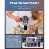 Pro Massage Gun with Heat and Cold Therapy, Mini Massager Gun Deep Tissue, Heated Professional Electric Back Massager for Athletes BOB AND BRAD