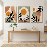 daktenn Boho Wall Art Set of 3 Matisse Wall Art Minimalist Wall Art Abstract Geometric Prints for Bathroom Bedroom Living Room 18"x24"x3 Panels
