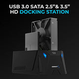 Bay External Hard Drive Docking Station for 2.5 or 3.5in HDD, SSD with Hard Drive Duplicator