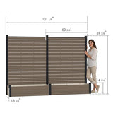 Kozyard 2Pack Privacy Screen with Planter 70"H x 51"W Outdoor Garden Screen
