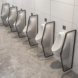 Glass Room Divider Office Partition - Tempered Glass Panels, Privacy Screen for Restrooms