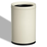 YOJIA 2.4 Gallon Bathroom Small Trash Can, Open Top Waste Basket, White Decorative Garbage Can, for Near Desk Bathroom Bedroom Hotel Office Cafe Kitchen Hallway(White 9L)
