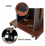 White Lectern Podium Stand with Locking Wheels Multi-Use Reception Desk 60x70x118cm Portable
