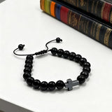 NANYUANZI Cross Bracelet for Men Teens, Inspirational Birthday Gifts for 18th Birthday, Religious Gift for Son,Brother, Grandson