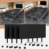 Modern Folding Conference Table with Wheels - Flip Top Mobile Conference Table