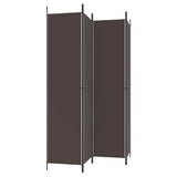 Zexlorith 4-Panel Room Divider, Fabric Privacy Screen, Brown Folding