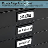 AdirOffice Flat File Cabinet - Heavy Duty 5-Drawer Blueprint Sheets Storage, 35" x 46" Great for Documents Sized 30” x 42”, Ideal for Artists, Art Files, Engineers, Architects, Offices - Black