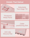 TK950 Typewriter Keyboard Wireless Mechanical Keyboard, 104 Keys Aesthetic Typewriter Keyboards with White Backlit