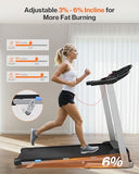 Cardirun Foldable Treadmill with Incline, 350 LBS Capacity, 3.0HP Quiet Running Treadmills for Home, Incline Treadmill with Pulse Sensor and Bluetooth Speaker