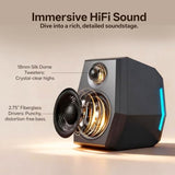 24bit USB DAC & Bluetooth 5.2, 2.0 RGB PC Multimedia Speakers for Desktop Monitor Laptop (Game/Movie/Music