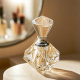 H&D HYALINE & DORA Clear Carved Crystal Empty Mini Refillable Perfume Bottle