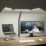 Honeywell Wide Desk Lamp with Clamp for Dual Monitors,22W Full-Spectrum Eye-Caring LED Light Bar for Home Office