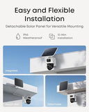 eufy Security eufyCam S4, 4K Solar Camera, 3-Lens PTZ, 360° Coverage