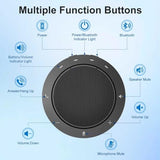 Conference Speaker and Microphone, Dual AI Mics with 360° Voice Pickup & Clear Sound, 10–14H Call Time, Bluetooth & USB-C/A Connection, Speakerphone for 1–6 People