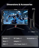 KTC 32 Inch 4K Gaming Monitor, 165Hz UHD Monitor, Fast IPS 3000:1, H32P22P